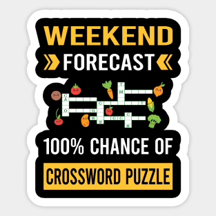 Weekend Forecast Crossword Puzzles Sticker